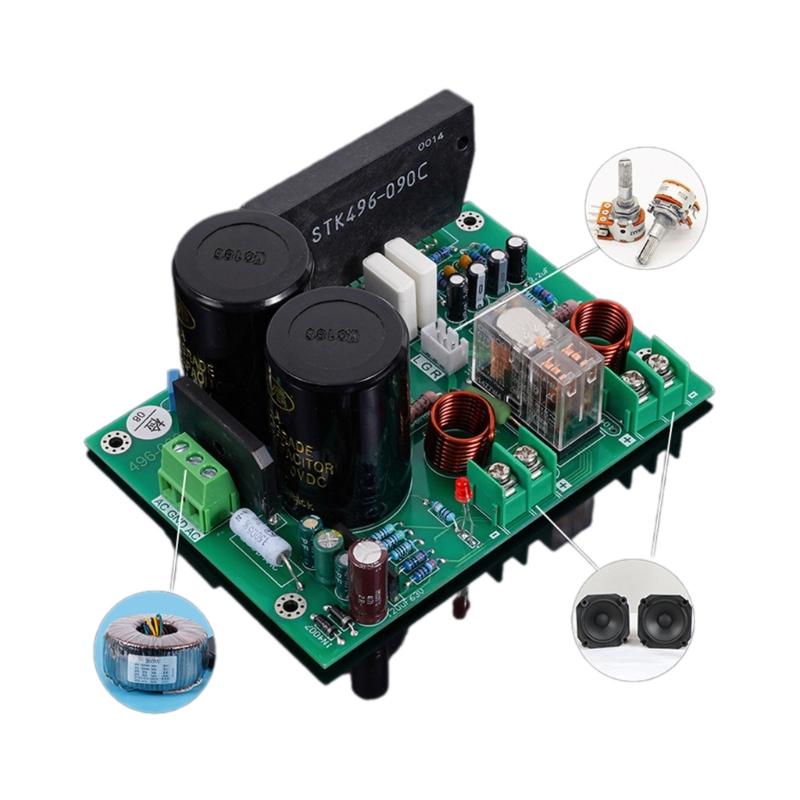 HighPowerDickschicht STK496-090 Doppelkanal 200W 100Wx2 HIFI Dickschicht Leistungsverstärkerplatine Fertig