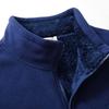Men's Thick Velvet Fleece Stand-Up Collar Cardigan Jacket