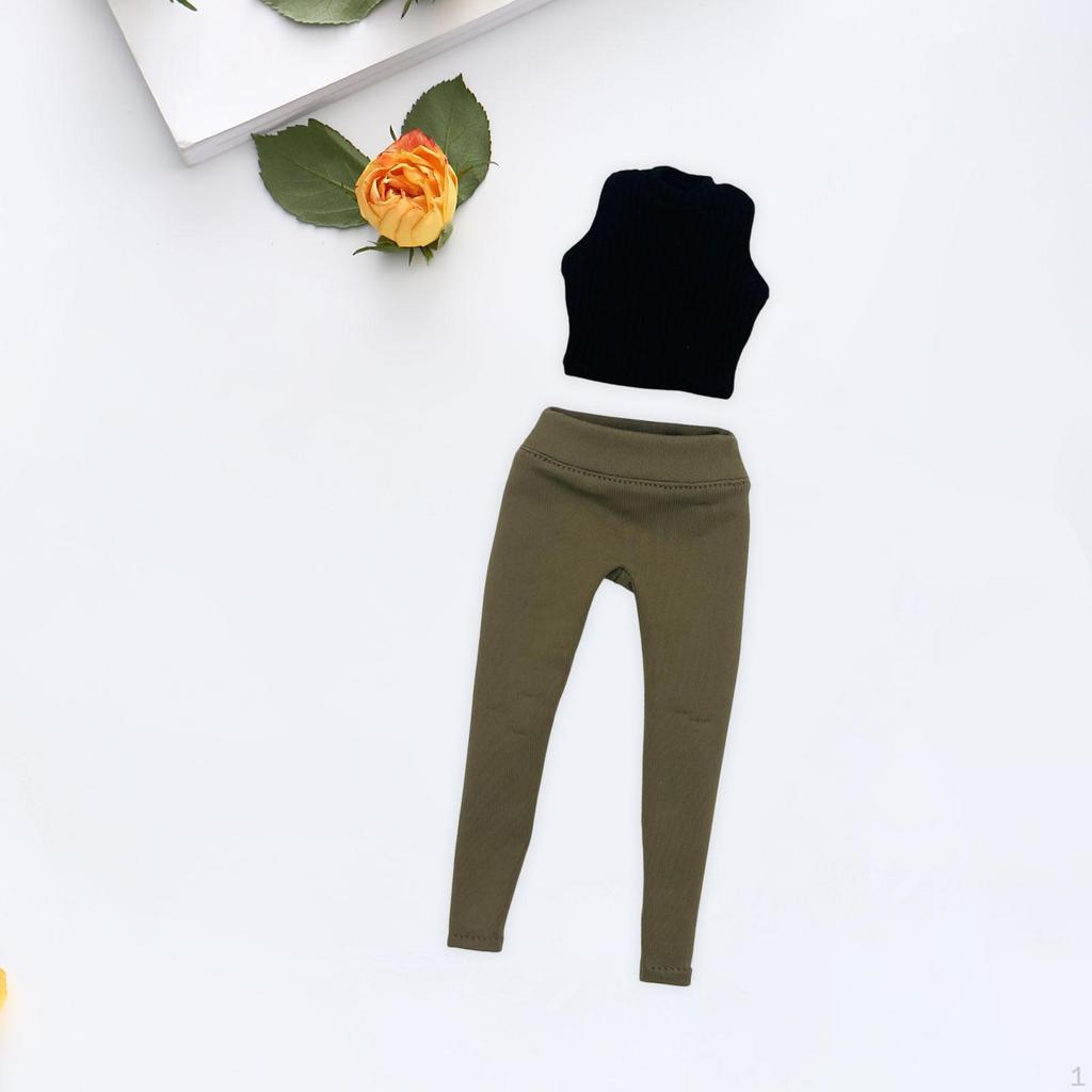 1/6 Knitted Vest with Dressed Pants The Relaxed Basic Knitting Tank Top for 12 Inches