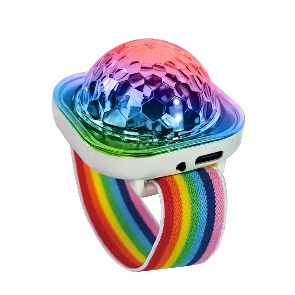 LED Color Speaker Portable Wearable Wrist Car Suction Cup Dynamic Magic Ball Stage Atmosphere Light