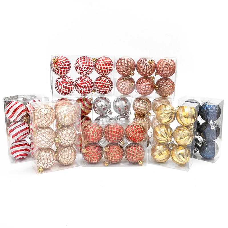 6szt 6cm bombki choinkowe ozdoby choinkowe wiszące zawieszki Navidad Noel noworoczny świąteczny wystrój imprezy do domu