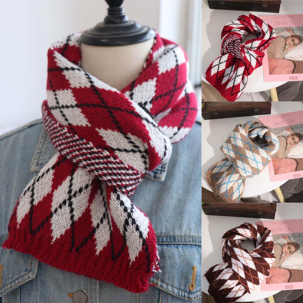 Plaid  Check Scarf Korean Style Winter Cashmere Shawl Fashion Y2K Checkered Scarf  Unisex