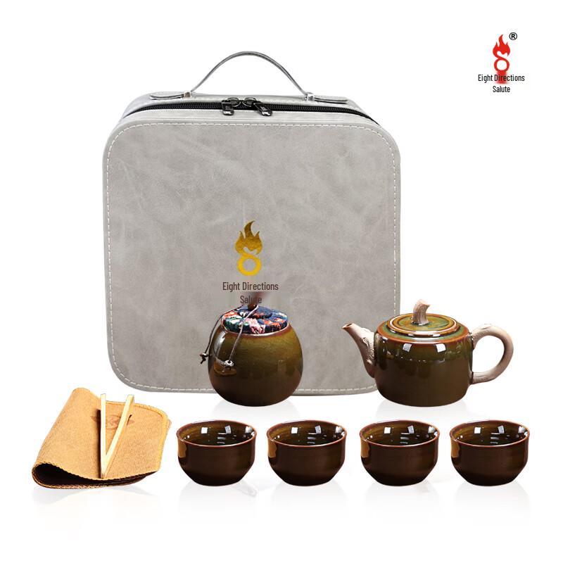 Bafangli Chinese Style 8-Piece Thriving Clay Tea Set