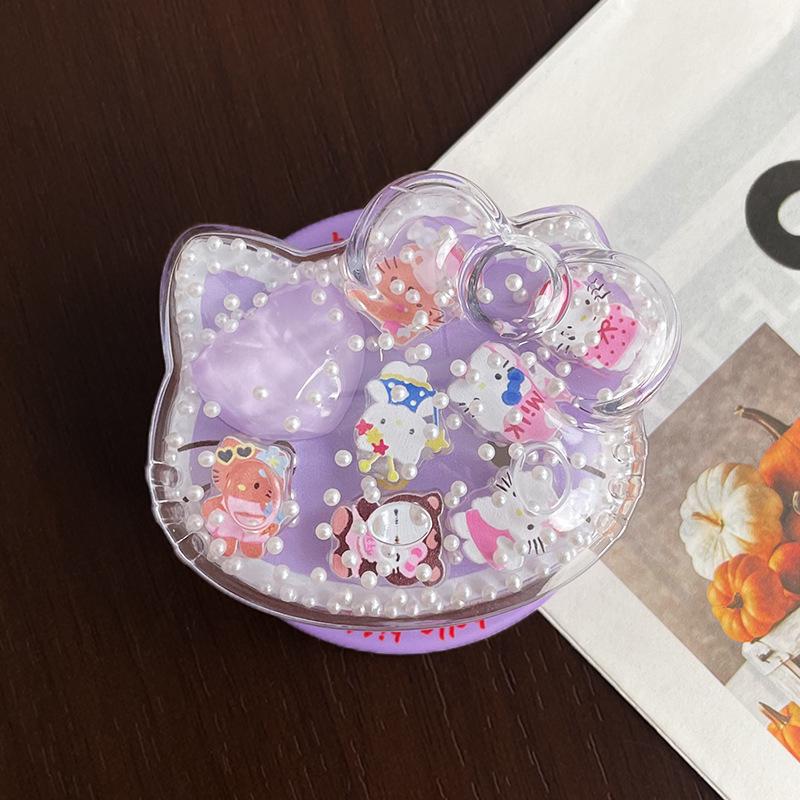 

Cartoon Kitty Cat MagSafe Compatible Magnetic Stand with Strong Suction, Retractable Air Cushion, and Desktop Holder for Women Magnetic Cushion Holder (OPP Bag)