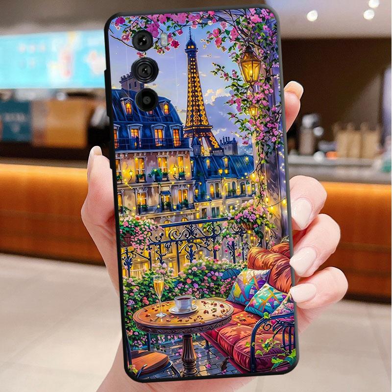 

Eiffel Tower Funda Phone Case For Motorola Edge 50 40 Pro 60 50 40 30 Ultra Neo Fusion Moto G Play G Stylus G Power G Moto Edge 40