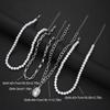 Vintage Multi Layer Imitation Pearl Necklace for Women Irregular Pearl Pendant Silver Chain Choker Elegant Daily Fashion Jewelry