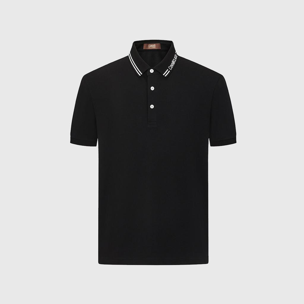 Men's Contrasting Color Short-Sleeved Polo Shirt