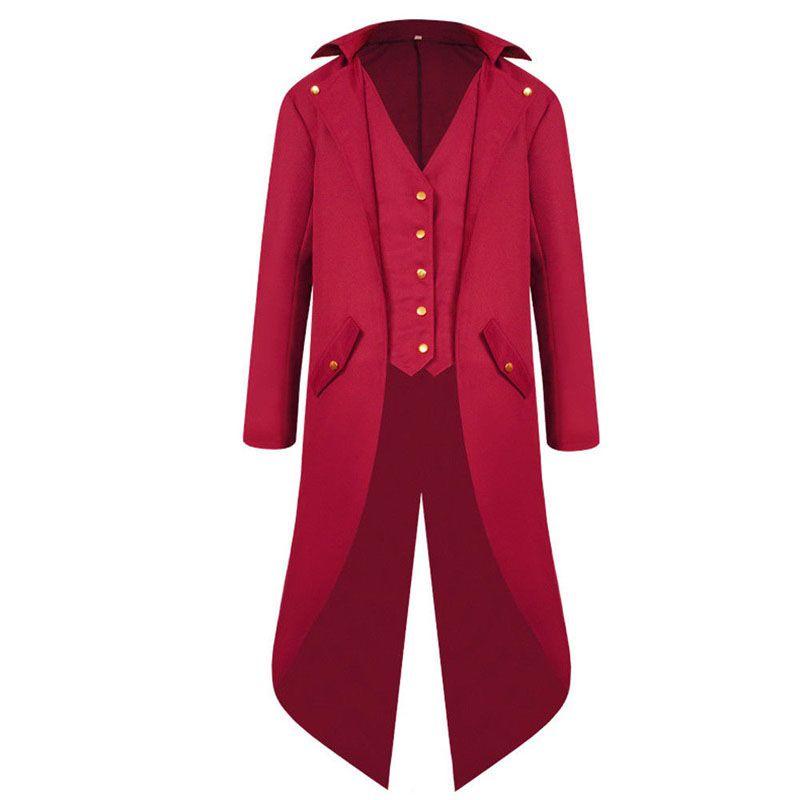 Luxurious Victorian Coat For Men Featuring Exquisite Corset Style And Button Front