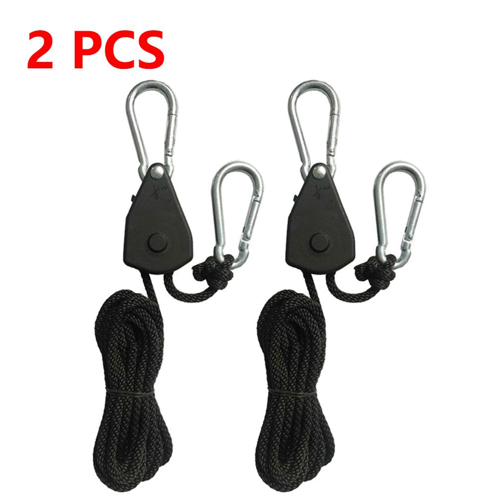 20-2PCS Hanger Pulley Ratchets Kayak Rope Rope Pulley 1/8 Lift Pulley Lock Tie Down Strap 1.6M Sky Curtain Tent for Camping