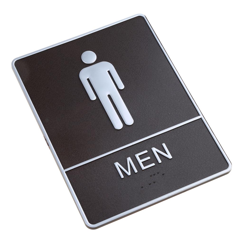 Self Adhesive Restroom Signs Bathroom WC Toilet Mark Label Door Wall Sticker for Office Businesses Restaurant Home Decor
