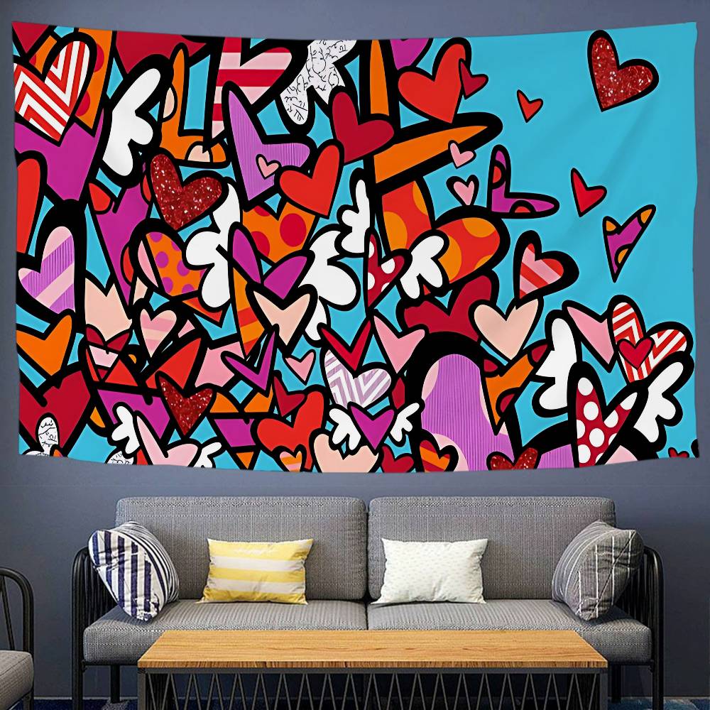 Britto DIY Wall Tapestry Hanging Tarot Hippie Wall Rugs Dorm INS Home Decor