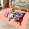 1pc LUCKY CAT Home Office, Durable Polyester Floor Mat with Easy, Office Decor, Urban Style, Nonslip Backing