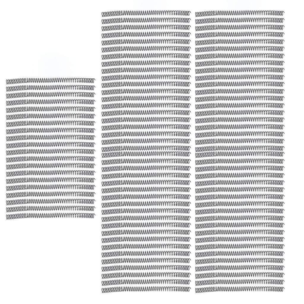 100PCS Binding Spiral 14.3mm Diameter 48 Teeth 4:1 115 Pieces A4 Paper Spiral Binding Wire Black
