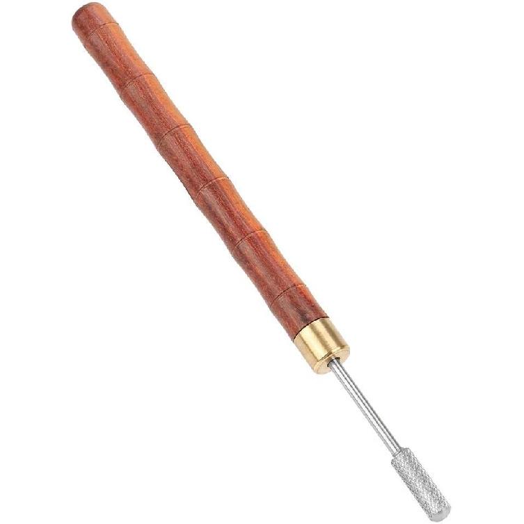 Hilitand Leather Dye Pen, DIY Leather Top Paint Roller 160mm / 6.3inch Craft Oil Pen Applicator Leather Craft Tool (Brown)