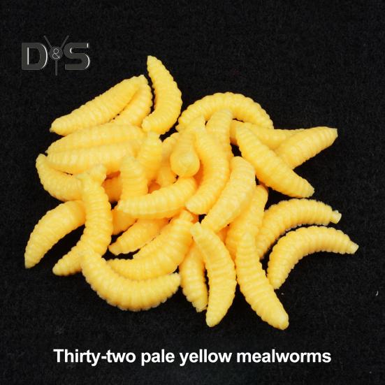 Weiche Angelköder-Set, leuchtende Farben, realistisch aussehende Mini-Künstliche Würmer, Angelköder mit Aufbewahrungskoffer