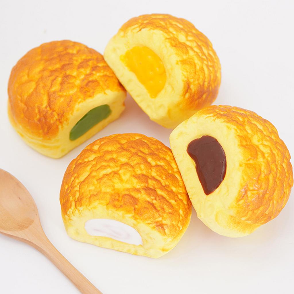 PU Simulated Slow Bread Squeezing And Stress Relief Toy, Simulated Food Toy With Filling And Fluid Texture.