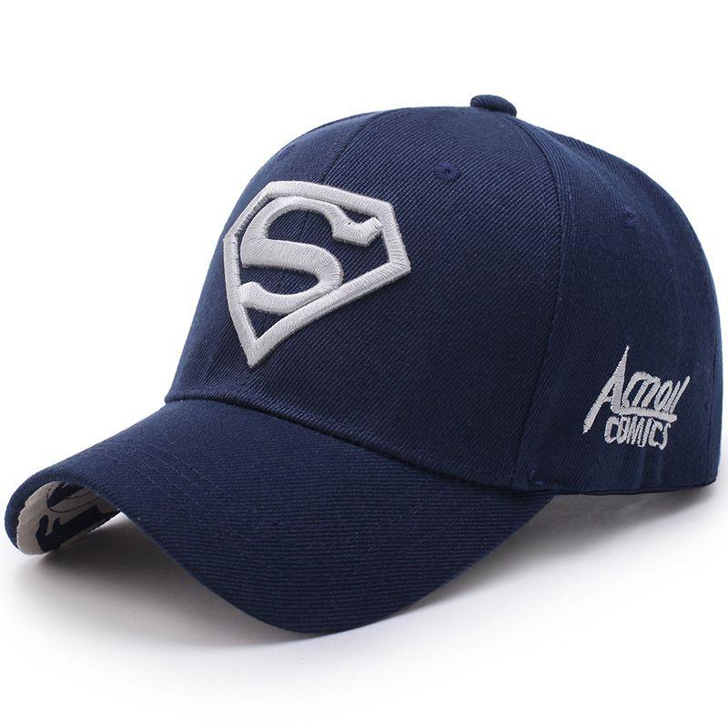 

Роскошная Кепка Супергероя Супермен Snapback Вышитая Кепка Унисекс Дизайн в Стиле Стимпанк Navy Silver