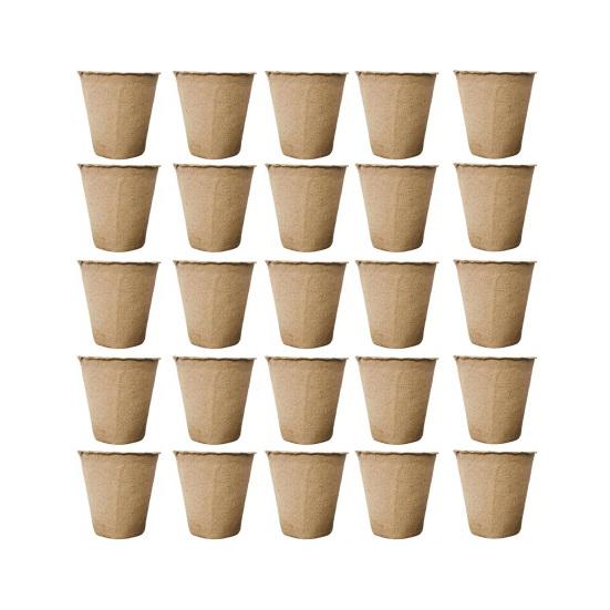 

25 шт., цветочные горшки для выращивания, дышащие, биоразлагаемые, для прорастания цветов, мякоть, чашка для растений, товары для дома коричневый