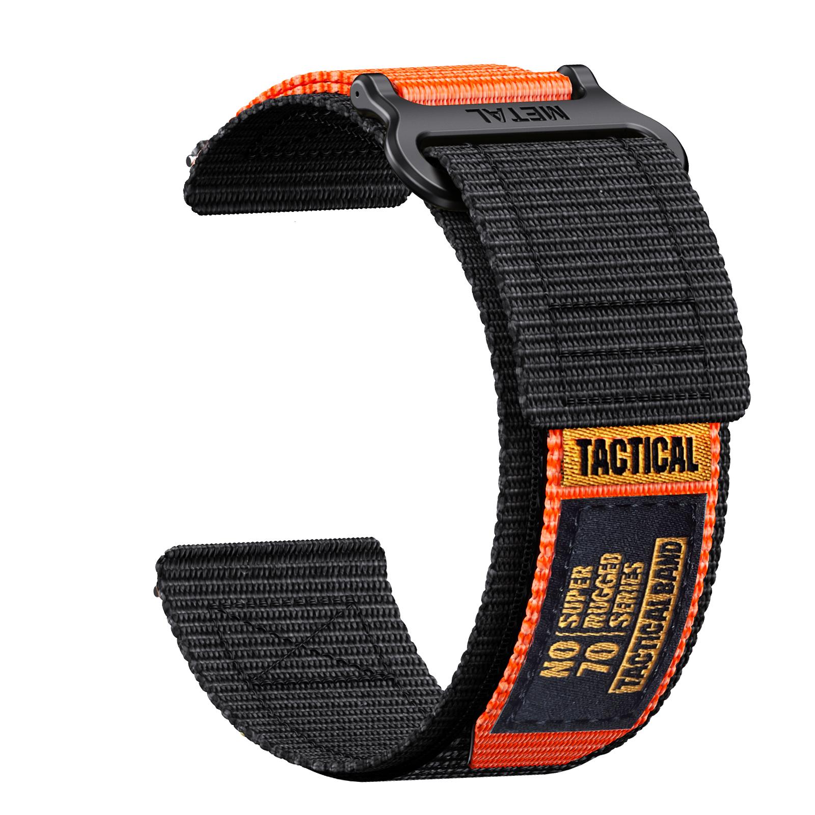 20mm Schnellwechsel Nylon Uhrenarmband Klettverschluss, 20mm Universelles Klettverschluss Nylon Uhrenarmband für Garmin Forerunner 165 158 55 245 6 20mm black
