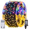 Dazzle Bright Color Changing Christmas Lights, 66FT 200LED Warm White & Multi-Colored Waterproof String Lights with Remote 11 Modes, Christmas