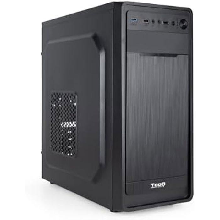TOOQ TQC-5701U3C-B - Polotowerová skříň ATX/MicroATX/Mini-ITX, 1x USB 3.0, 2x USB 2.0, HD Audio, 9 pozic pro pevné disky, Ocel,