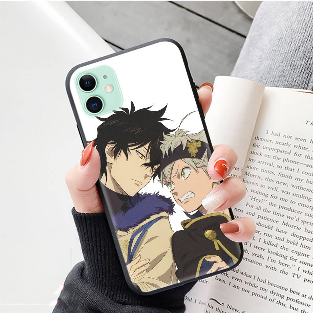 Black Case for Xiaomi Poco X6 X4 M5 M6 F5 F6 C65 C55 C50 C51 C40 Pro Redmi 14C A3X 13C 12C 11T 10A 9C Note 7 6 8A Plus W-48 Black Clover