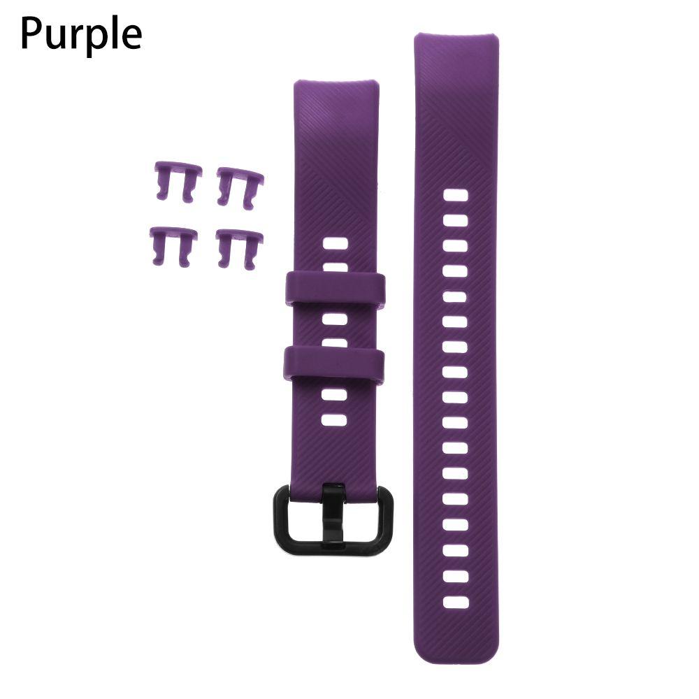 

Watchband For Honor Band 5 4 Colorful Soft Silicone Strap Replacement Wristbands For Huawei Honor Band 5 4 Smart Bracelet For Honor Band 4 фіолетовий