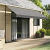 VidaXL Retractable Awning, Awning with Adjustable Height, Balcony Sun Canopy, Garden Terrace Patio Awning, 368741