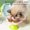 Elevated Ceramic Cat Bowl Flower Design Food Bowl High Foot Water Plate Snack Dish with Stand for Neck Protection Drinking Water