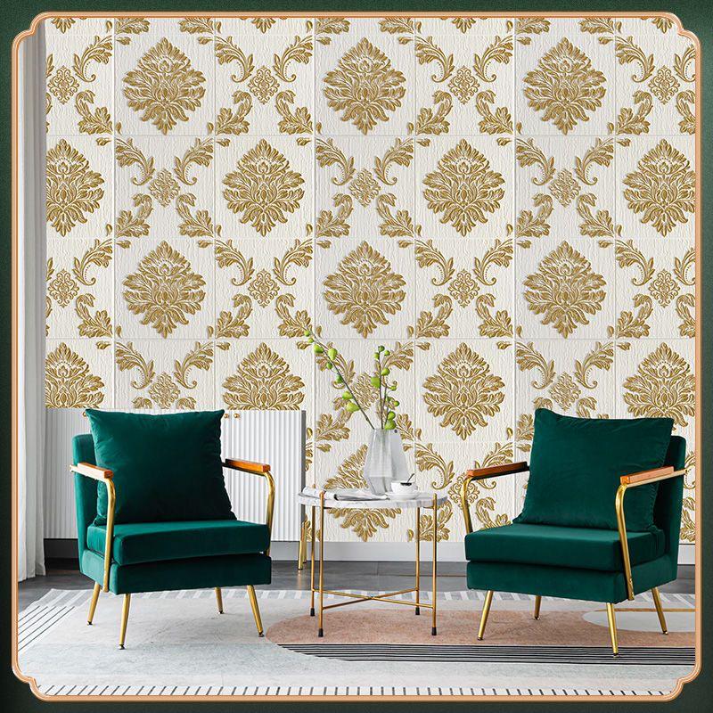 3D Self-Adhesive Foam Wall Sticker - Waterproof Embossed Wallpaper for Living Rooms & Bedrooms