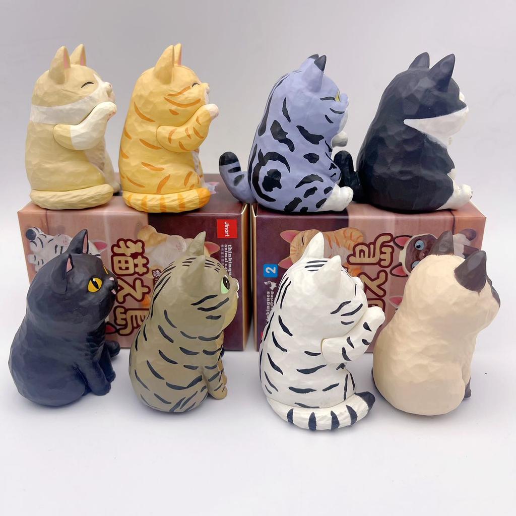 Jinart L'Isola dei Gatti Portachiavi Ciondolo Gatto Cartone Animato Carino Giocattolo Ornamenti Regalo Creativo per Auto