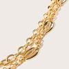 Fashion Ladies Exquisite Waist Chain Leaf Shell Metal Double Layer Beautiful Waist Chain Boho Women's Waist Chain