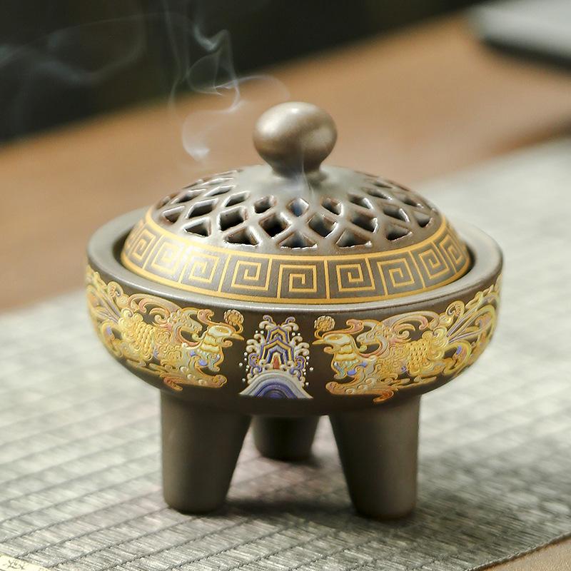 Decor Vintage Copper  Incense Burner Zen Decor Gift Vintage Iron Aromatherapy Holder Sandalwood & Cedar Burner