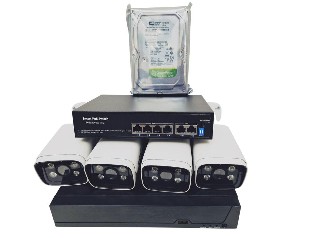 ENKI Set 4 Camere 5 Megapixeli Color Noaptea Microfon Difuzor G500EXT30