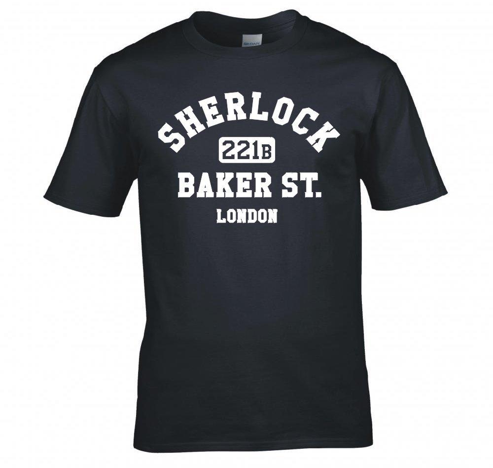 Sherlock Holmes 221b Baker St London T Shirt New