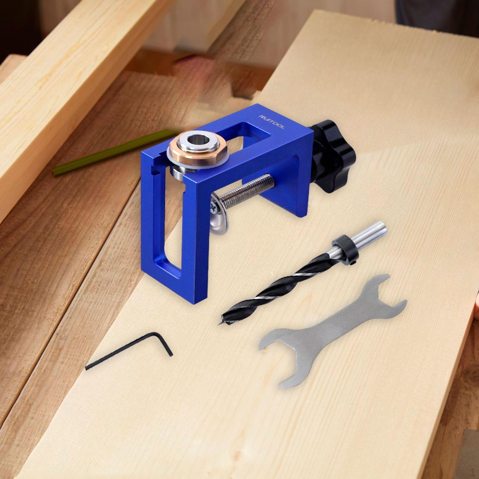 

Набор направляющих для сверления отверстий в дверцах шкафов, локатор, пробойник, набор для карманных отверстий для домашней полки With 1 Bit