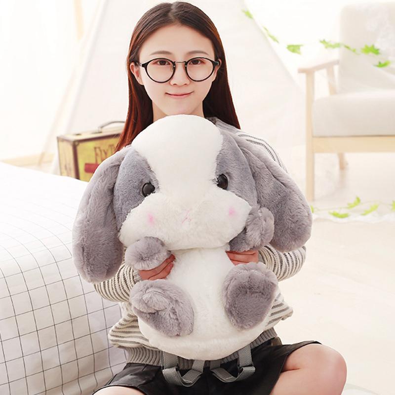 Cute Cartoon Rabbit Shoulder Bag Shoulder Bag Furry Toy Backpack Children's Holiday Gift Christmas Gift