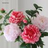 Peony Silk Flower Arrangement - Artificial Floral Decoration for Living Room and Dining Table