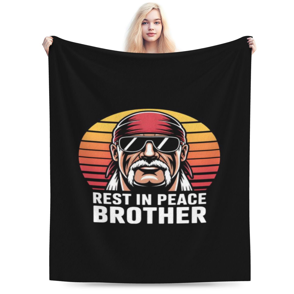 

Rest In Peace Brother Custom Warm Party An UltraSoft Micro Fleece Blanket 75x100cm