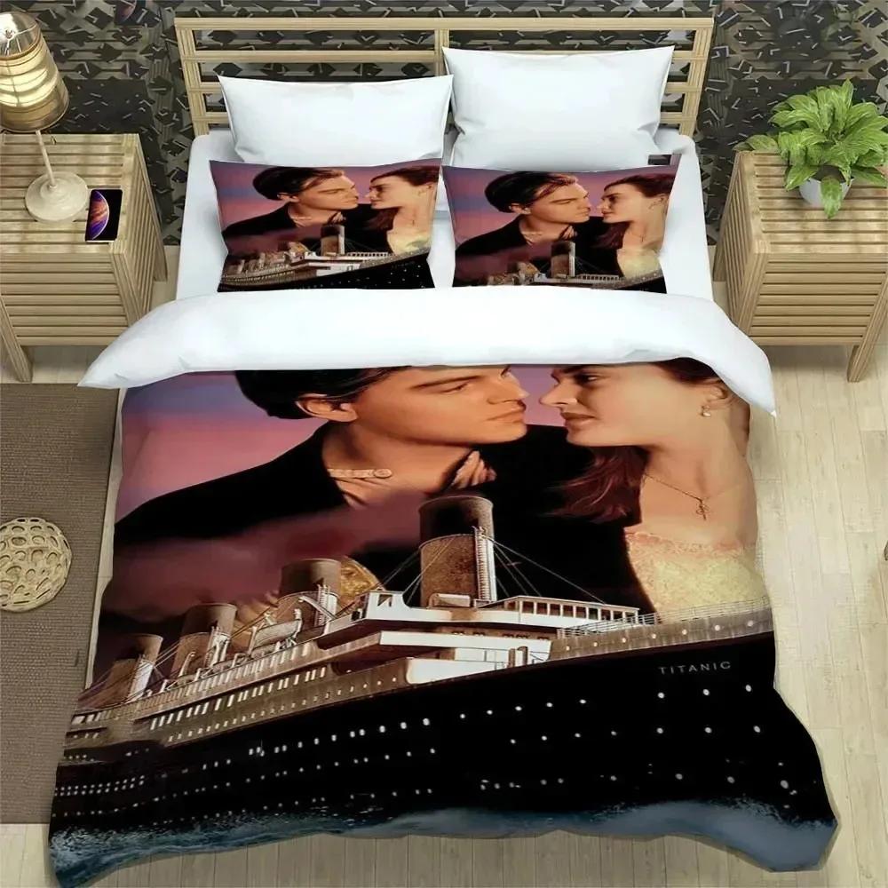 Movie Titanic Leonardo DiCaprio Bedding Set Duvet Cover Bed Set Quilt Cover Pillowcase Comforter king Queen Size Boys Adult