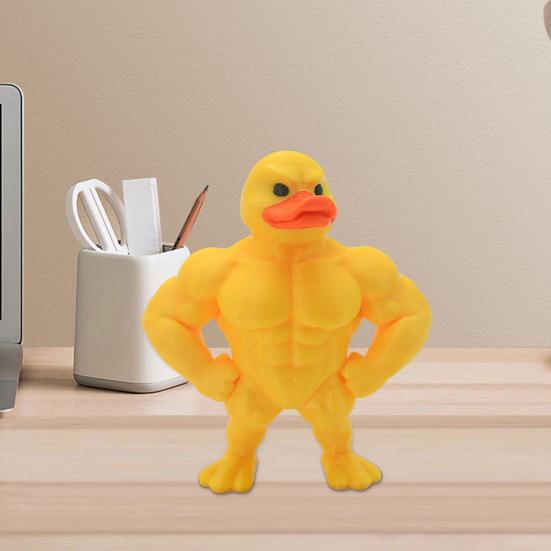 Muscle Duck Figurine Cartoon Duck Statue Animal Sculpture Home Office