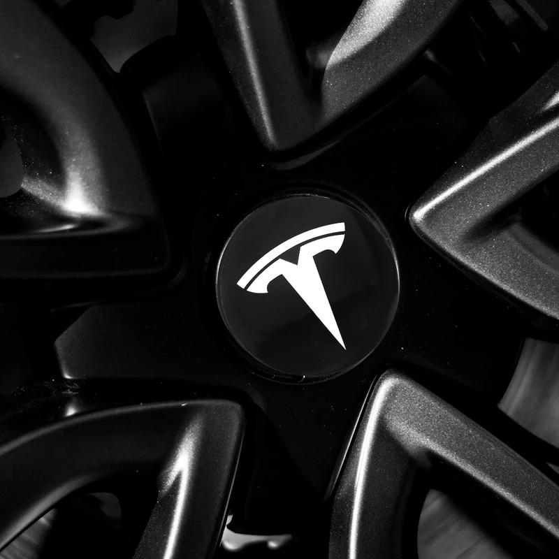 4pcs for Tesla Model 3 Model Y Badge Covers Hub Caps 4pcs 56mm Hub Center Caps for Tesla Model Y X S 2023 Auto Accessories Style