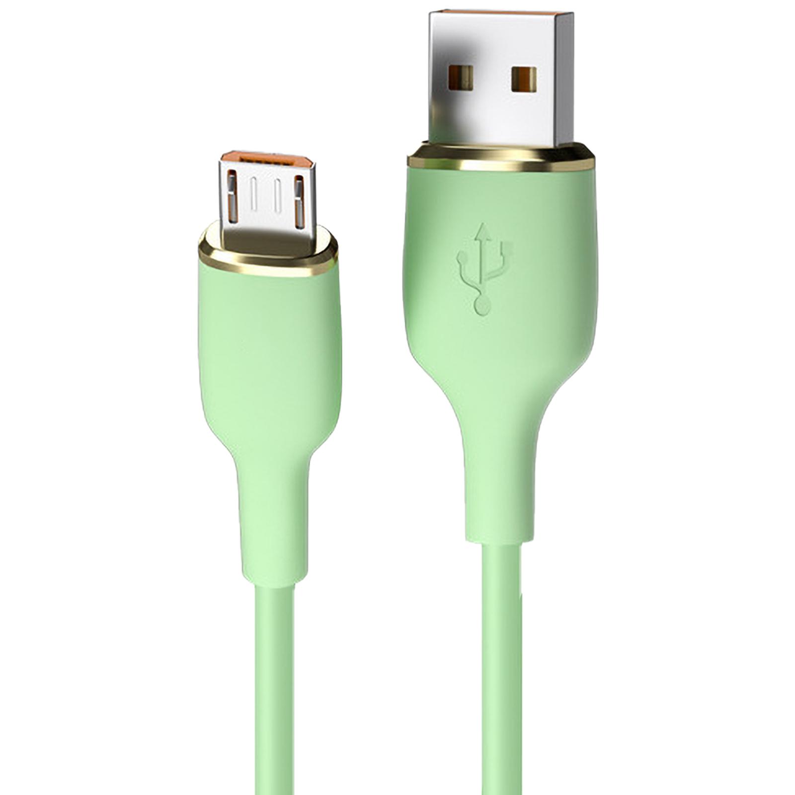 

Bend Resistant USB Charging Cord USB to Type C/Micro USB Power Cable 3A Fast Charging Cable Line for Phones 100cm A зелений