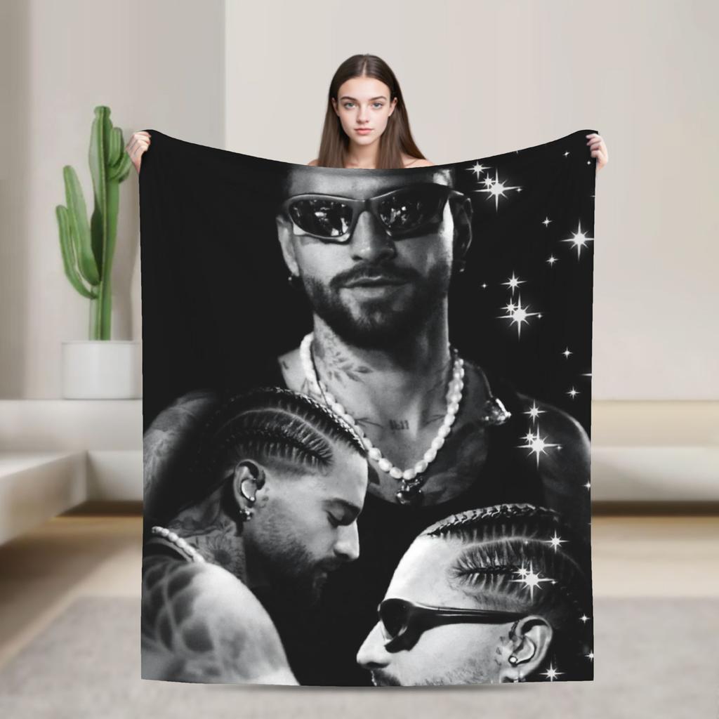 Maluma Rapper Decke Qualität Weich Überwurfdecke Winter Mädchen Jungen Sofa Bett Lustige Bettdecke