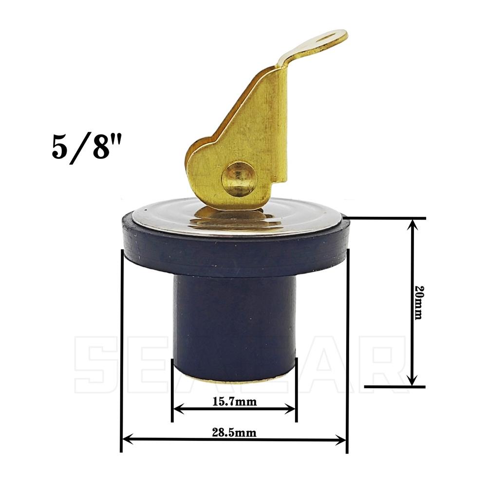 3Pcs 5/8 Inch Brass Drain Plug For Boat Yacht Kayak
