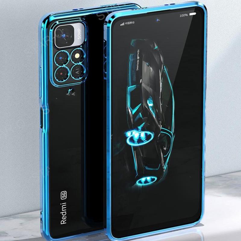 Luxury Plating Transparent Soft Case For Xiaomi Redmi Note 11 Pro Plus 10 9 8 Silicone Cover Redmi Note11 S 10s 11s 9a 9c K20