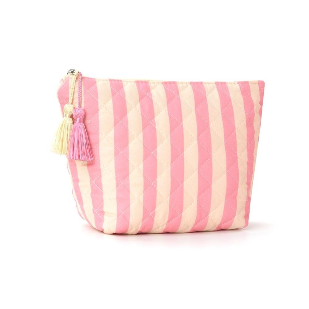 With Tassel Cosmetic Bag Striped Travel Pouch Multipurpose Toiletry Pouch  Bathroom