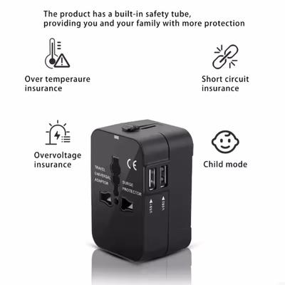 Global Conversion Plug Travel Conversion Socket USB Port EU UK US AU AC Power Charger Universal Adapter Outlet Converter