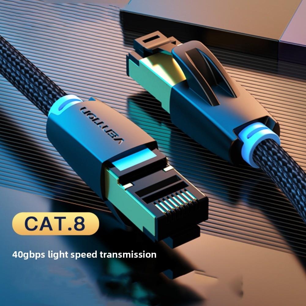 Double Shield Ethernet Extension Cord Durable Cat 8 Patch Cable CAT8 Ethernet Cable  Indoor&Outdoor