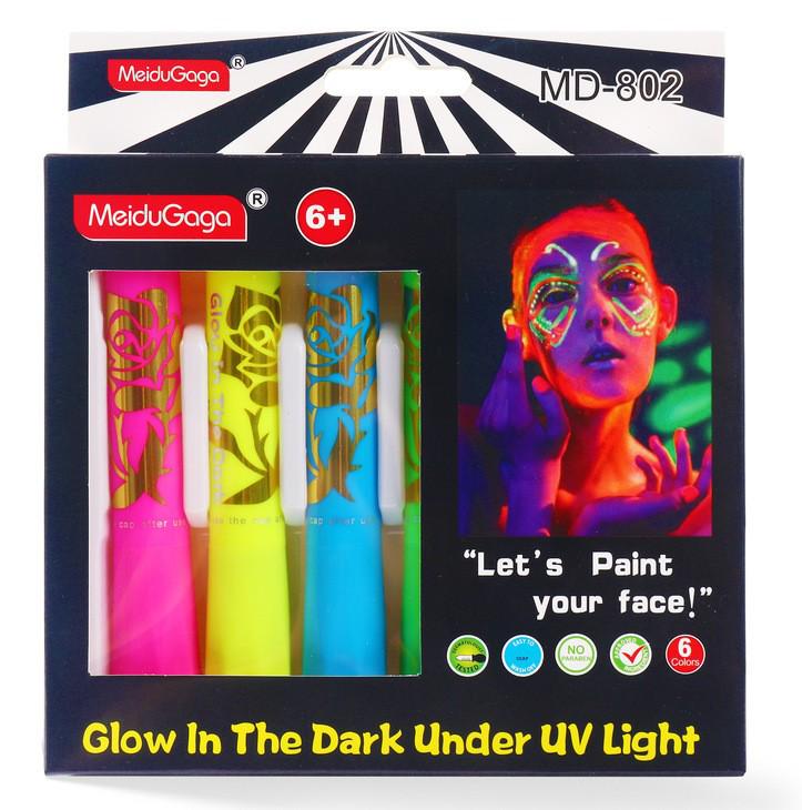 

Краска-карандаш для лица и тела UV Glow Crayon - водорастворимый праздничный макияж для Хэллоуина